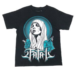 Fatal Clothing Women Face Tattoo Art Style Tee T shirt size Medium M B3
